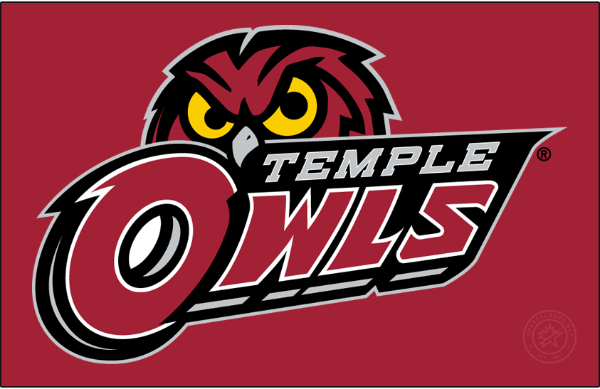 Temple Owls 2017-2020 Primary Dark Logo diy DTF decal sticker